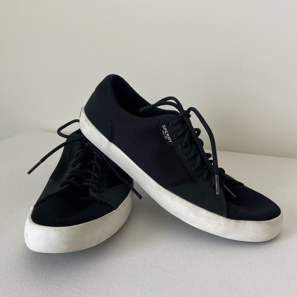Sperry men’s fabric black sneakers — size‎ 8 - Picture 1 of 9